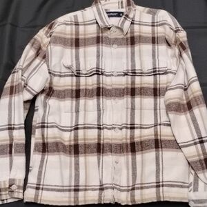 Abercrombie & Fitch Plaid Jacket - Brown and Cream